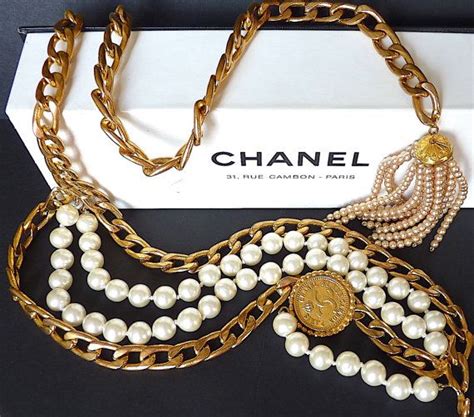 chanel pearl belt|Chanel belt original.